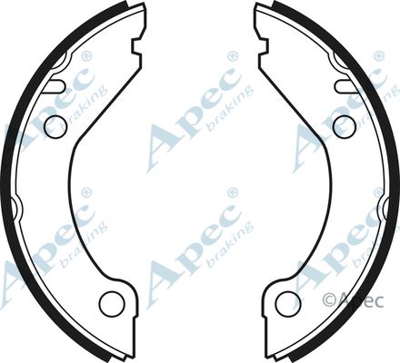 APEC BRAKING Комплект тормозных колодок, стояночная тормозная с SHU374